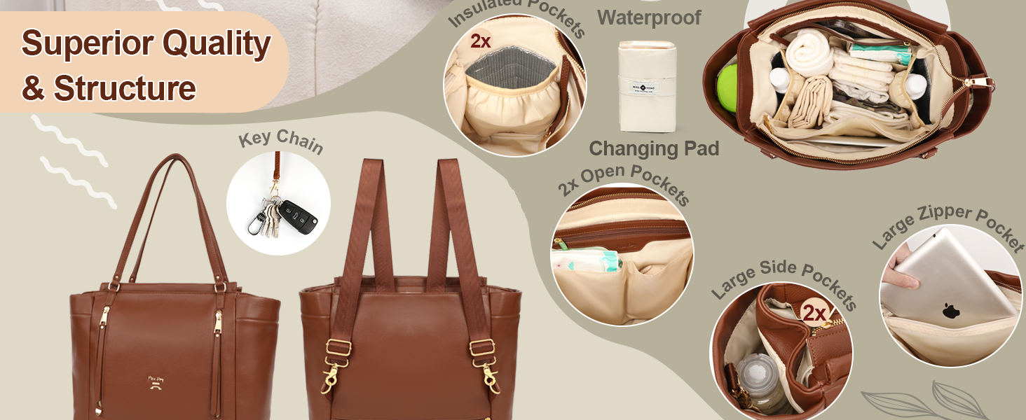 large capacity diaper bag