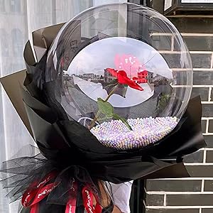 ☆LEDルミナスバルーン ローズブーケ フラワー お祝い 装飾 ブラック Amazon.co.jp: SILUN LEDルミナスバルーンローズブーケ 風船 LED