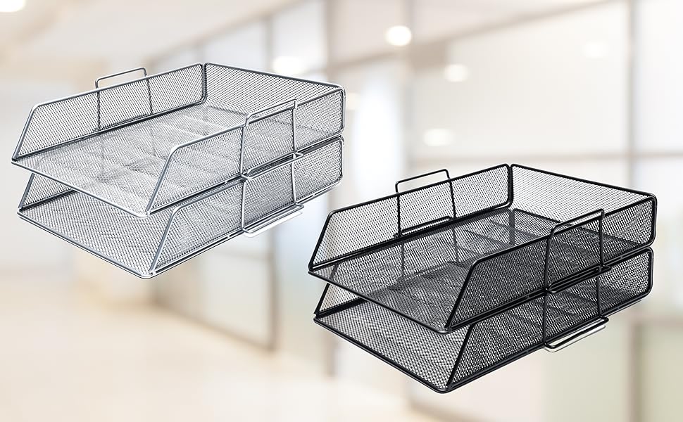 Exerz Paper Sorter/Tray/Desk Organiser/File Holder 2PCS Pack