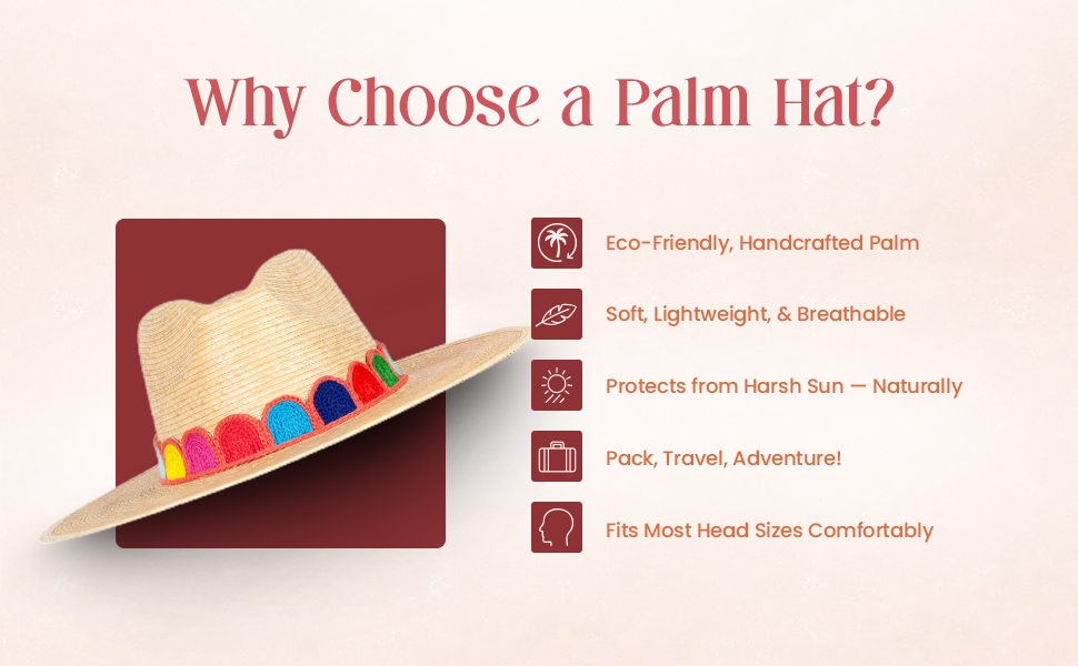 sun hat, palm hat, vacation beach hat, summer wide brim hat, boho hat for women, travel hat