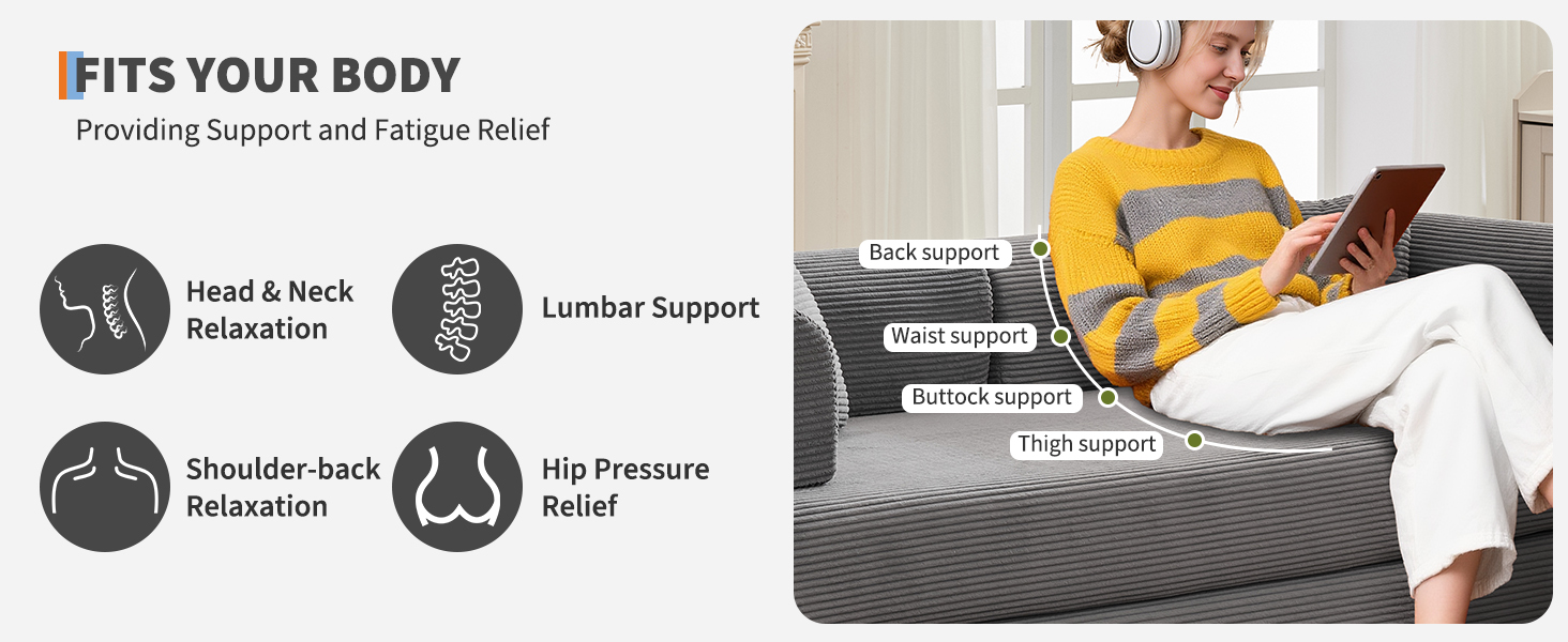 Convertible Sleeper Sofa Bed