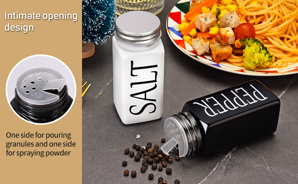 DWTS DANWEITESI Large Salt and Pepper Shakers, Glass Salt and Pepper Shakers, Cute