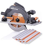Evolution Power Tools R185CCSX Multi-Material Circular Track Saw Kit with 40" Track Included, TCT...
