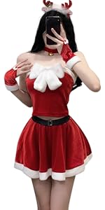 クリスマス 衣装 レディース サンタクロース サンタ コスプレ リボン付き
