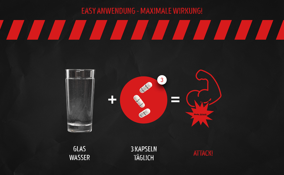 Body Attack Guarana 3000, High Dose Guarana Engery Caps, 300 mg ...
