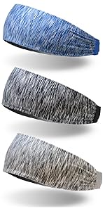 Beaute Galleria 3 Pack Men Elastic Stretchy Sport Fitness Headband