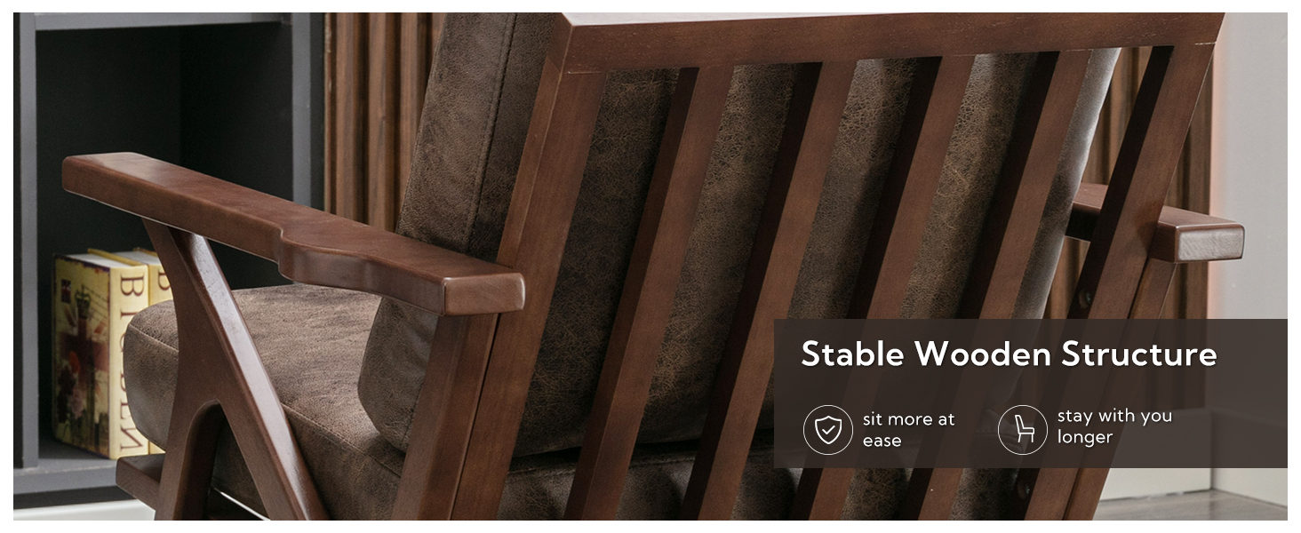 Bonzy Home Poltrona d'Accent Mid-Century Modern