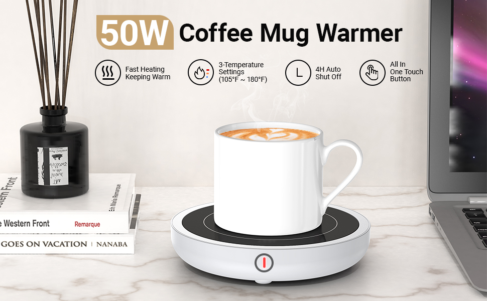 Amazon mug warmer coffee warmer with 3 temperature settings auto