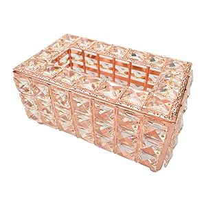 Amazon｜クリスタルティッシュケース ティッシュボックス 蓋付き