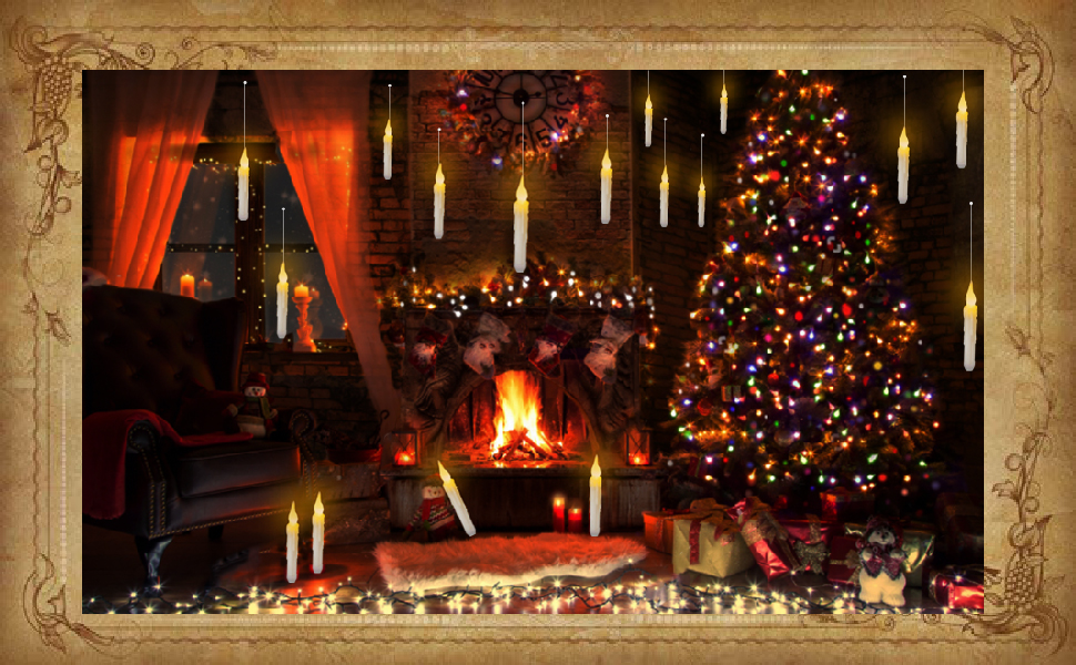 Floating Candles with Wand, 20 PCs Magic Christmas