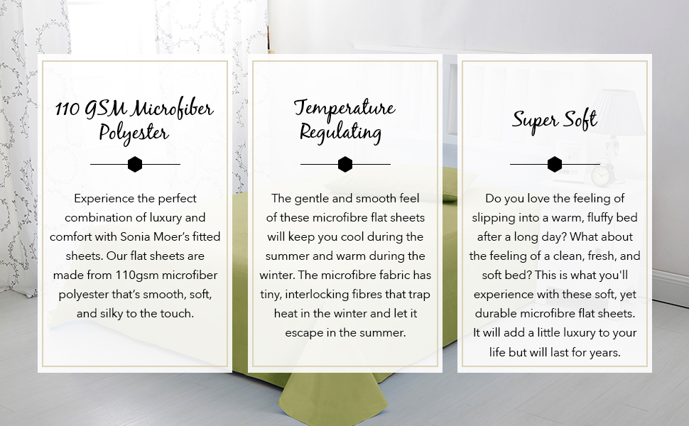 Drap plat luxueux super doux