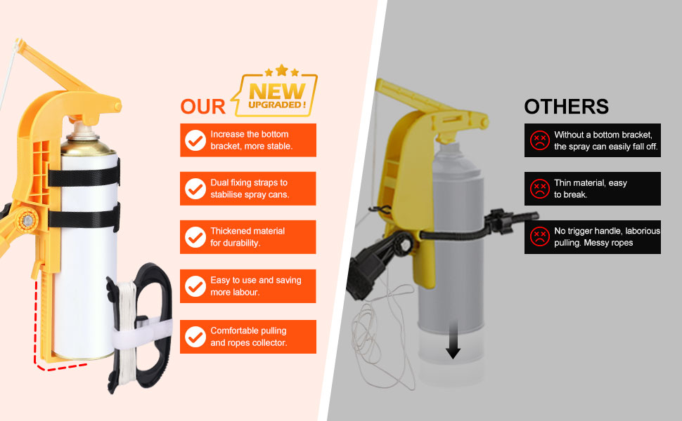 Spray Can Extension Pole Adaptor, Adjustment Sprayer Bracket Adaptor for Wasp