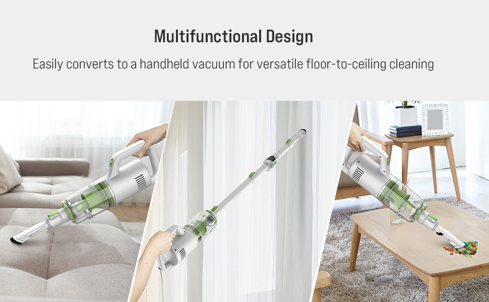 TOPPIN Corded Stick Vacuum Cleaner 600W 17kpa Powerful Suction