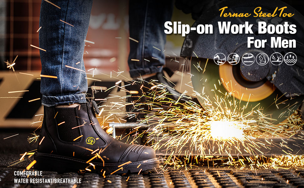 slip on work boots for men