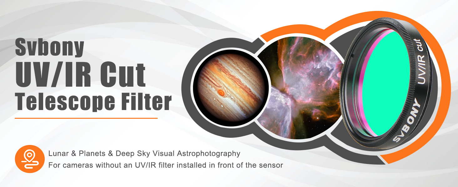 Svbony Filters for Telescopes 1.25", UV/IR Cut Filter Blocking