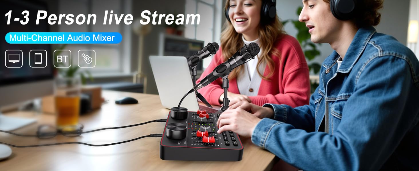 sound board for streaming streaming mixer gaming sound board podcast bundle