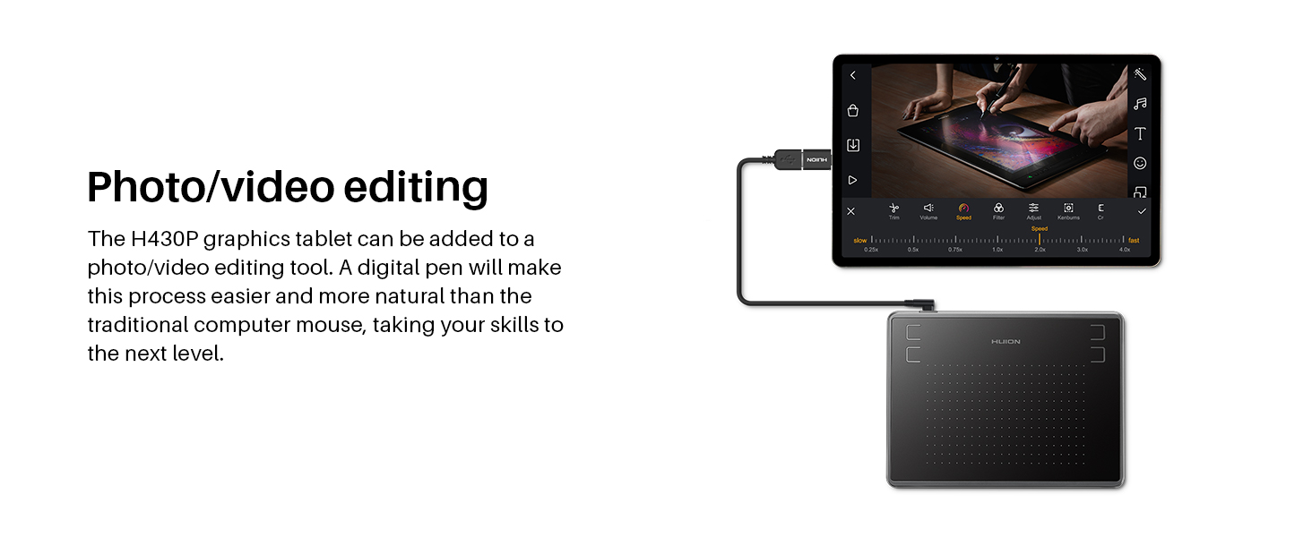 HUION H430P drawing tablet graphic tablet