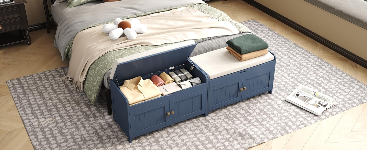 Shoe Bench with Lift Top Storage for Bedroom ,Entryway