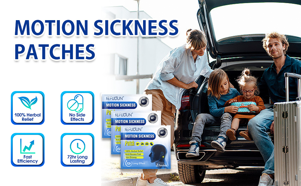 Puzeku Motion Sickness Patches Kids & Adult, 40 Count Anti Nausea Patch, Motion
