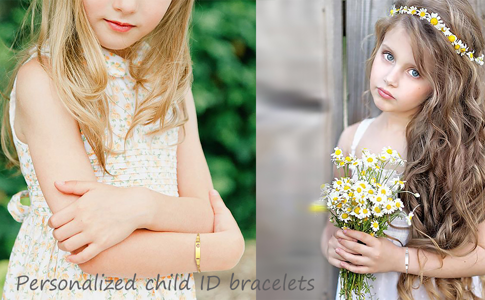 personalized child id bracelet