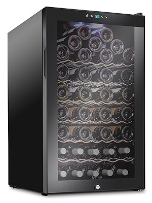 Ivation 51 bottle wine cooler with lock