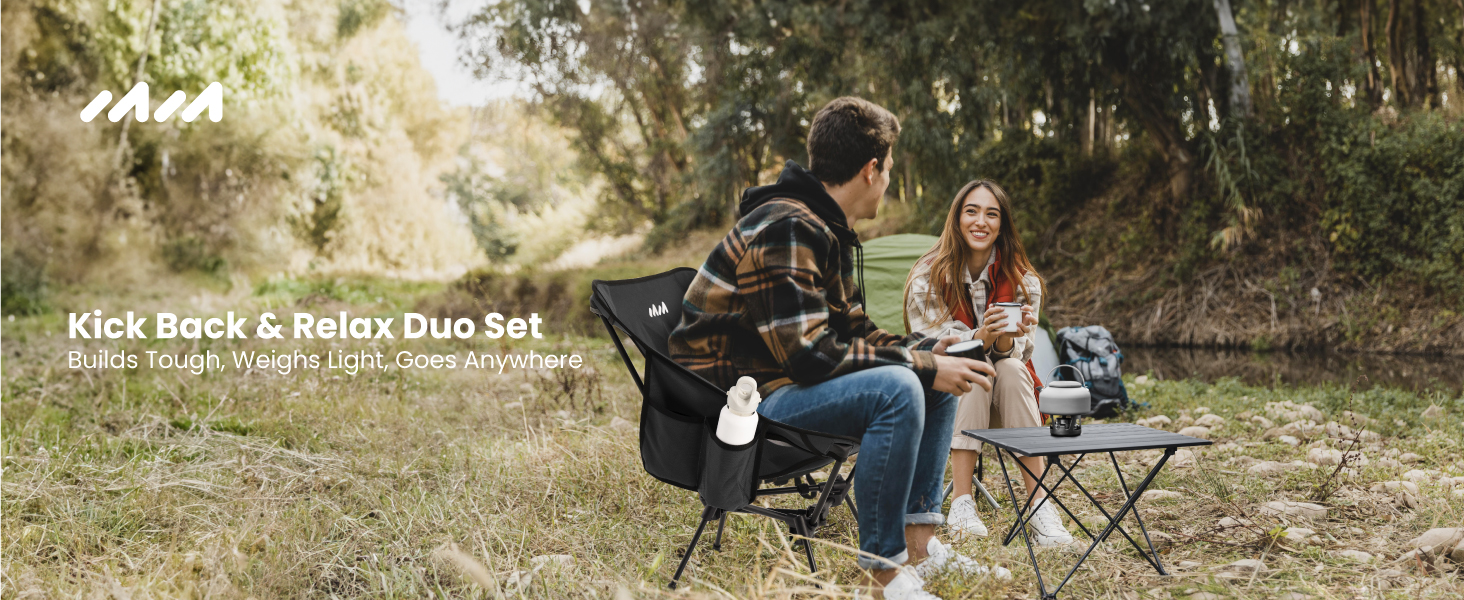 MISSION MOUNTAIN Portable Camping Chair and Table Set