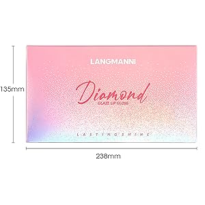 LANGMANNI 10 Colors Diamond Glitter Lipgloss Set