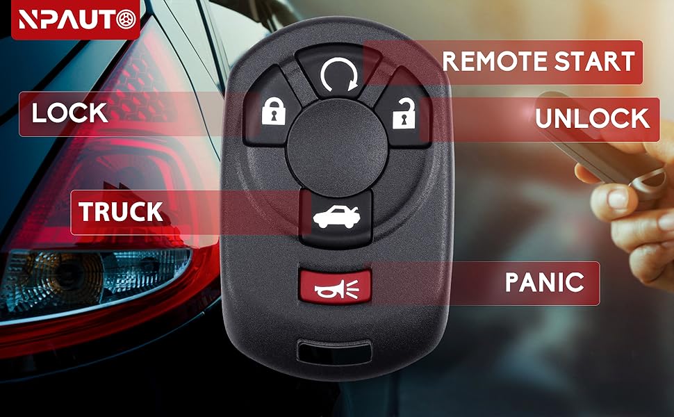 NPAUTO Key Fob Replacement Fits for 2005 2006 2007 Chevy