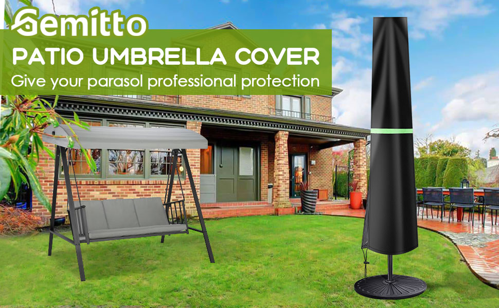 GEMITTO Protective Parasol Cover with Rod, Cantilever Parasol