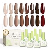 MelodySusie Fleurwee Plant Based Gel Nail Polish Set,Autumn and Winter Dark Colors,Hema Free,Soak...