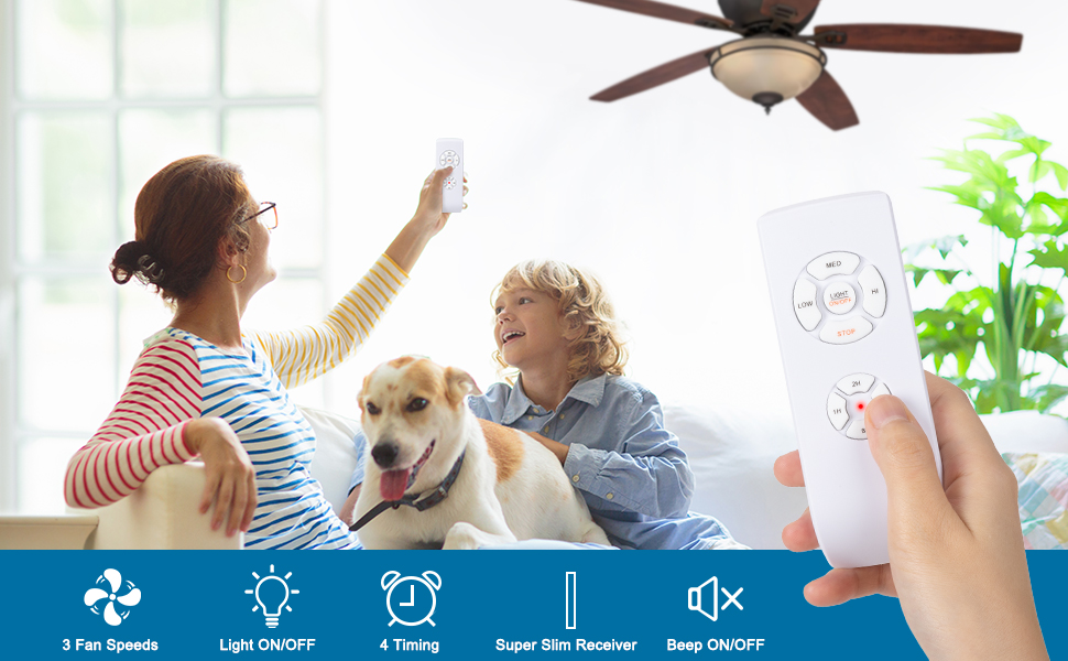 LPHUMEX Ceiling Fan Light Remote Control Kit with Ultra