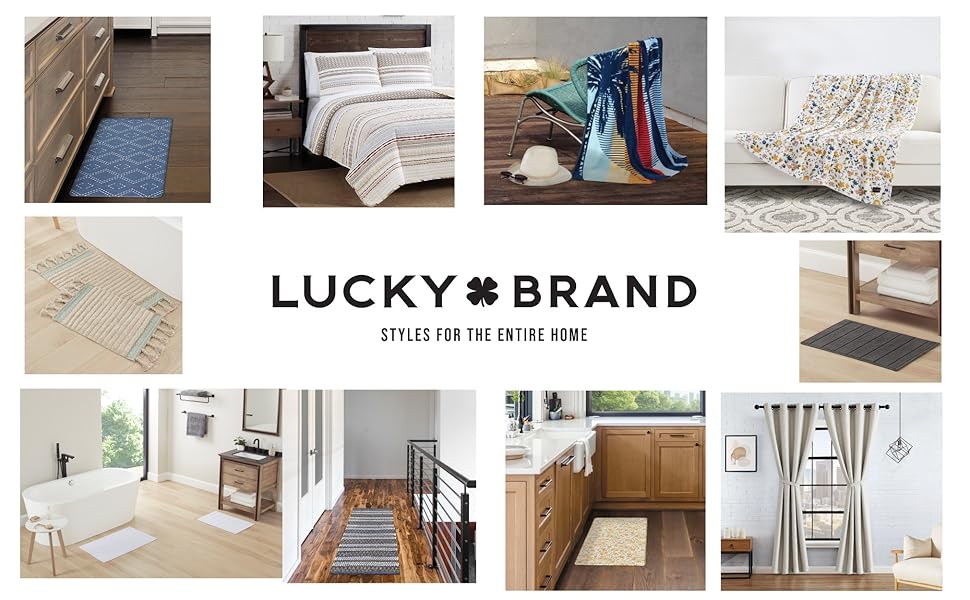 Luck Brand Bath Rugs Mats Runners Kitchen Comforter Sets Beach Towles Throws Blankets Curtains