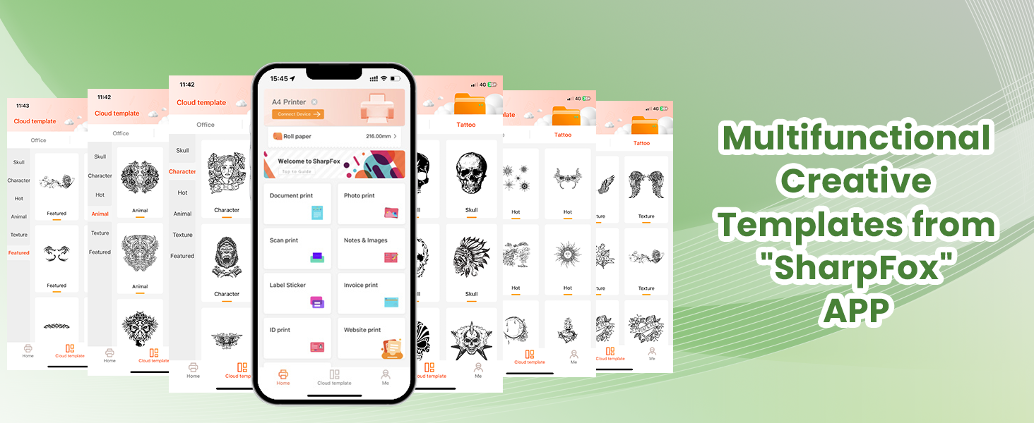 Connect via app, insert paper roll, and print instantly from your smartphone