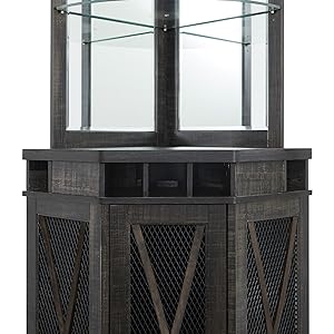 Corner Bar Unit with Built-in Wine Rack and Lower Cabinet 1 home source dc15 wine rack
