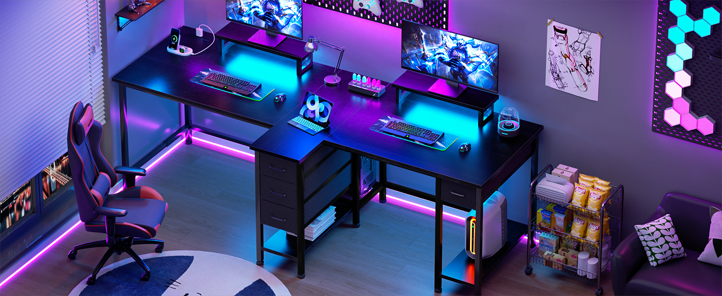 2 person desk gaming desk 2 person double computer desk for 2 people couple gaming desk for 2