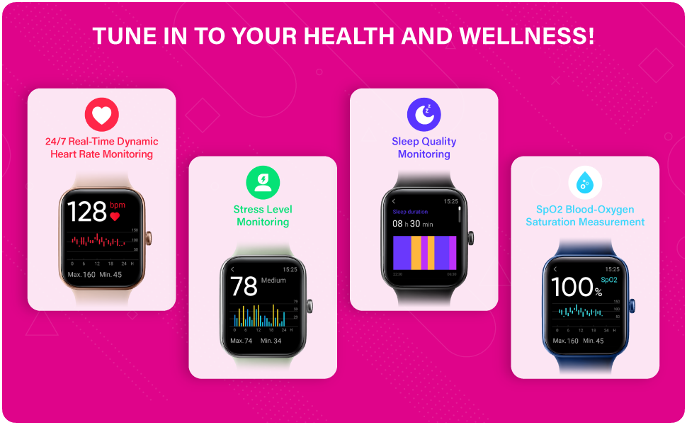 Octandra Go VeryFit Smart Watch HR Heart Rate Blood Oxygen