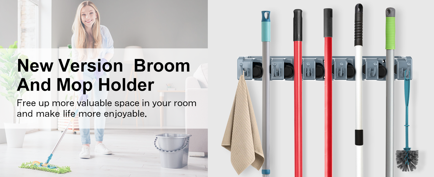 Broom Holder Wall Mount