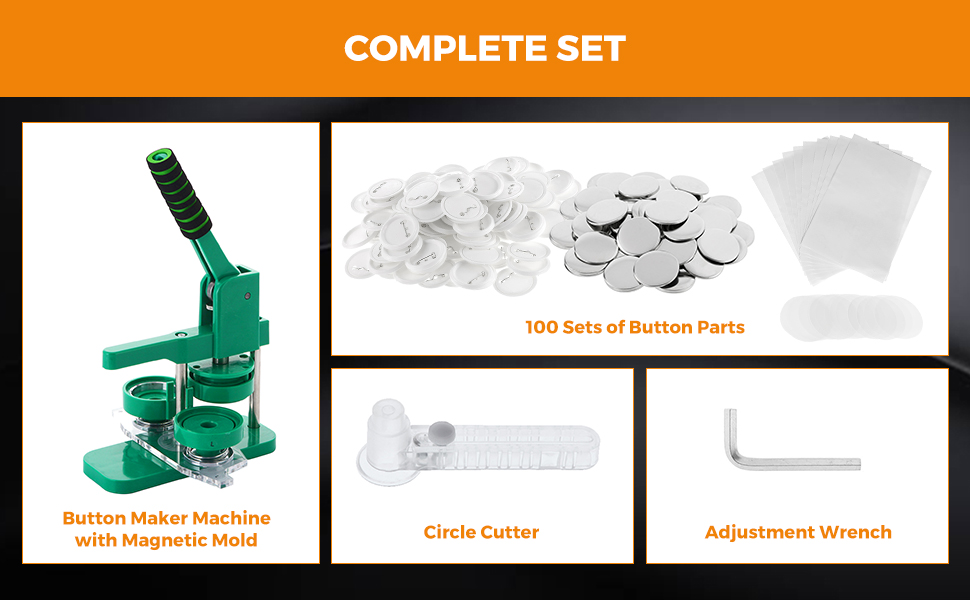 BEAMNOVA Upgraded Button Maker Machine with Absorbable Mold