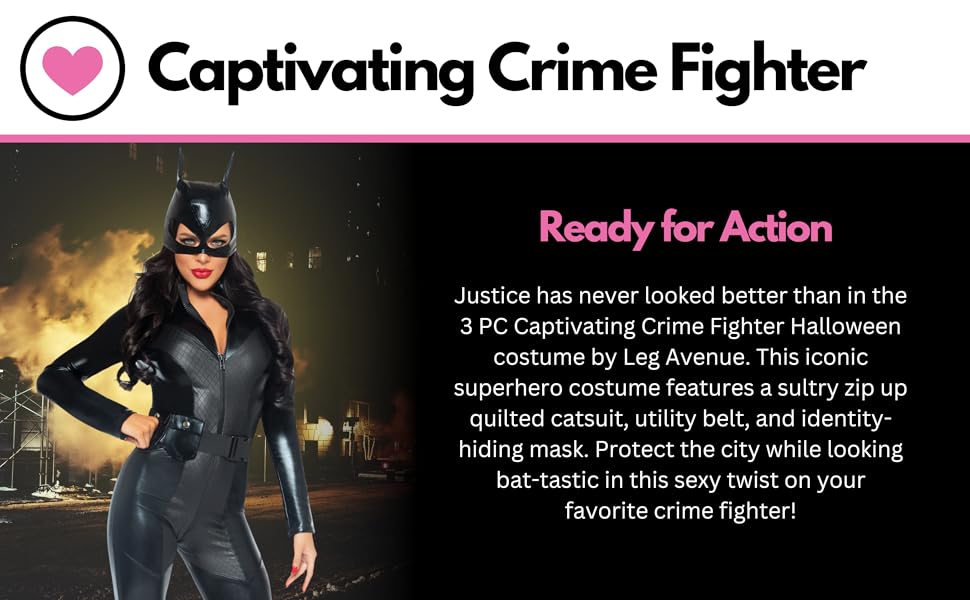 Amazon.com: Leg Avenue 85554-00101 Captivating Crime Fighter