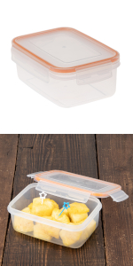 タッパー　Mサイズ Amazon｜ストリックスデザイン 密封保存容器 長方形 900ml 4点