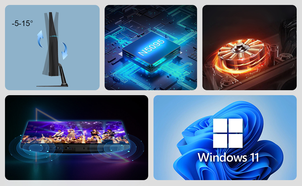 Desktop Computer Intel Celeron N5095 2.9Ghz All in One PC