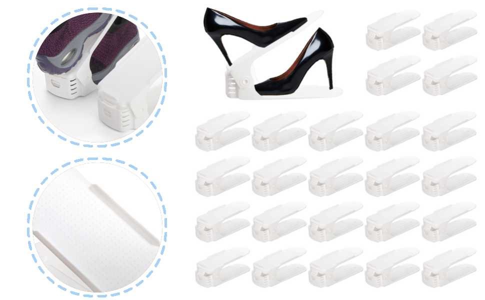 Adjustable 4 Level Shoe Stacker