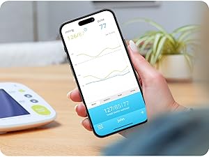 Track trends in bp monitor readings at home with smart app feature