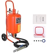 VEVOR 5 Gallon Sand Blaster, 60-110 PSI High Pressure Sandblaster, Portable Abrasive Blasting Tan...