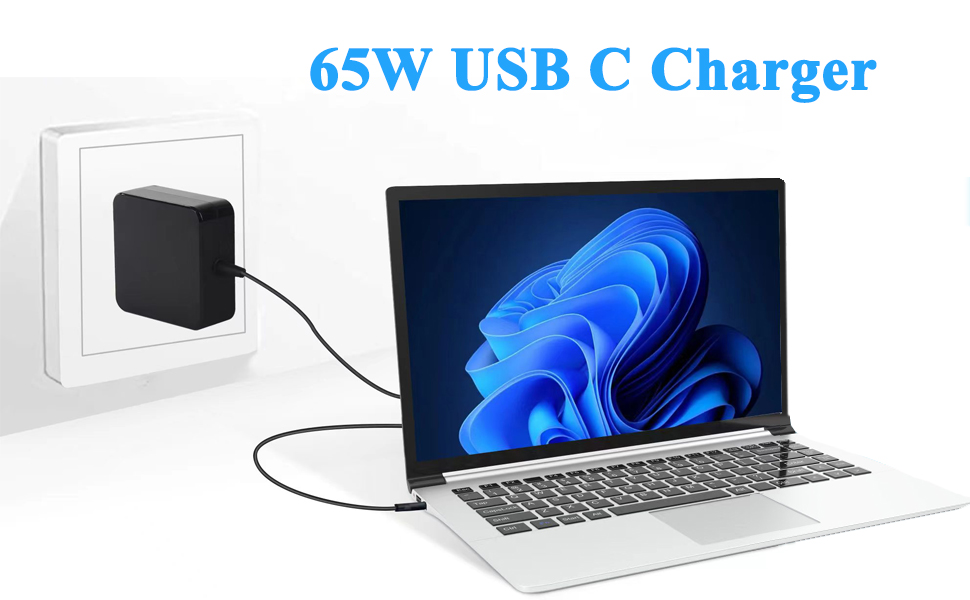 65W USB C Charger,TypeC Laptop Charger Compatible with MacBook Pro/Air,Lenovo