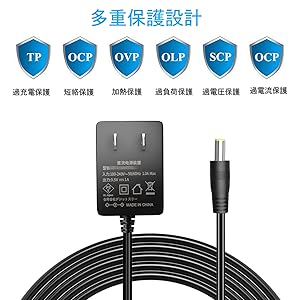 CASIOネームランド電源 カシオ ラベルライター ネームランド ACアダプター AD-E95100LJ互換品 9.5V 1A 充電器 Casio(カシオ)用 ACアダプター アダプター 