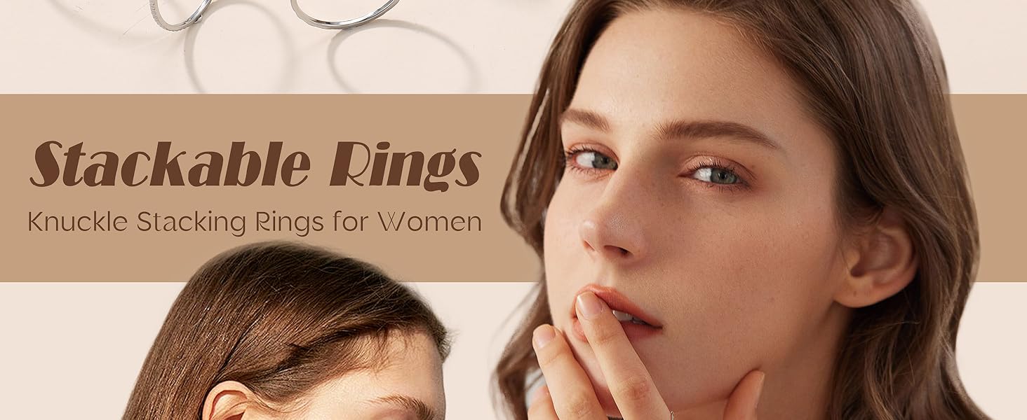 Knuckle Stacking Rings for Women