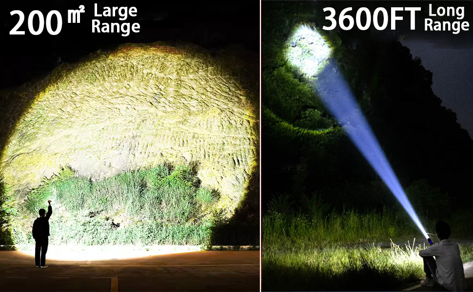 Tactical rechargeable flashlights high lumens