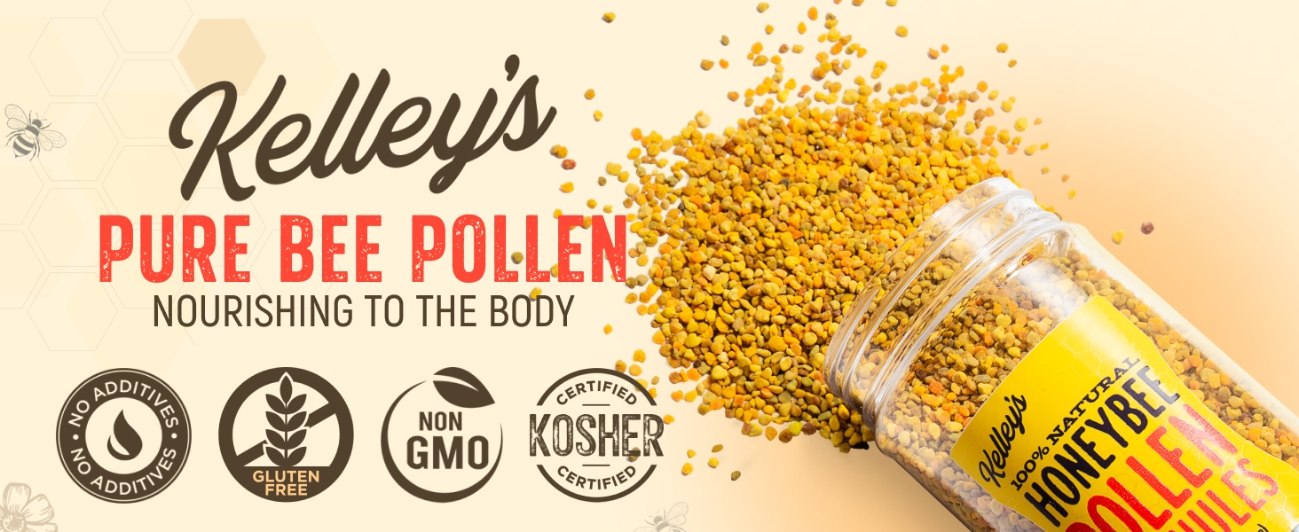 Kelley’s Bee Pollen, 9 oz 100 Raw Bee Pollen Granules
