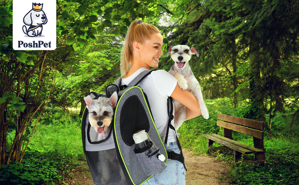 PoshPet Dog Backpack Dog Carrier Backpack with Foodbowl